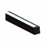 Profilo Led da Appoggio Linea Eclisse mm.9,5x9,9 cm.300 24v 11w mt. Strip Led 160 led/metro Nero 3000k | Luce Viva